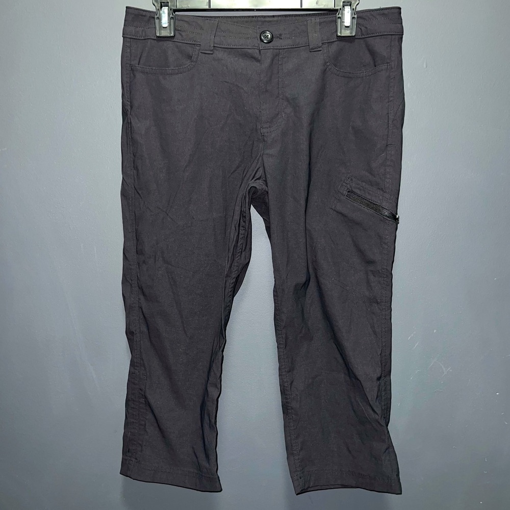 Eddie Baurer Women’s Cropped Trouser Pants Black Stretch size 8